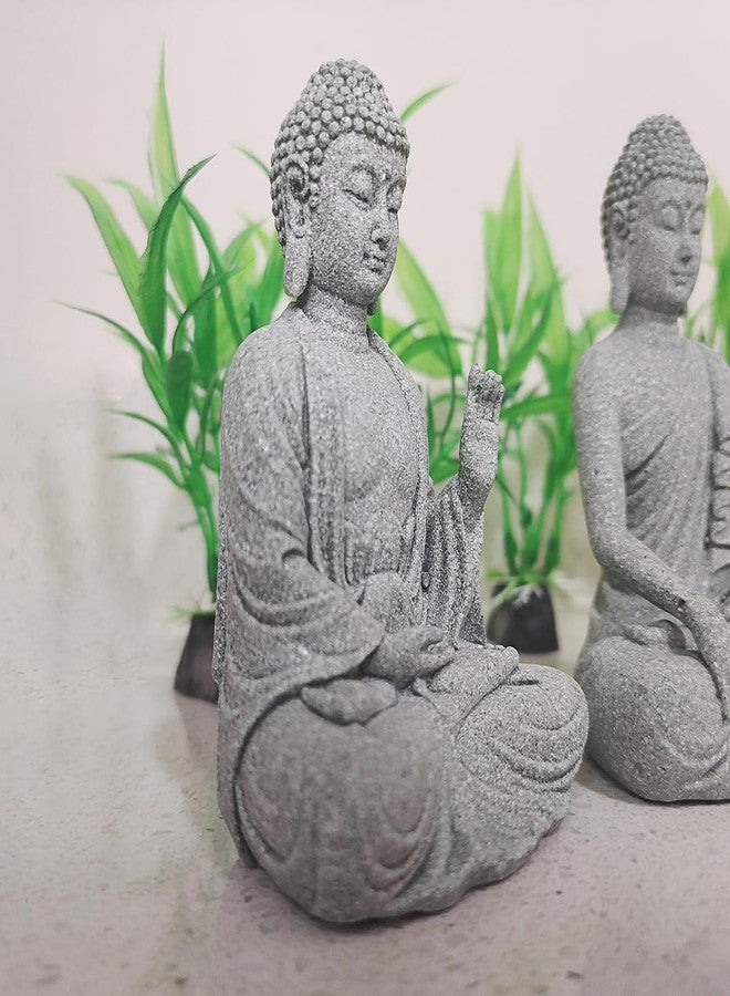 livelyfish Asian Stone Buddha Figurines for Aquarium Zen Garden Fish Tank Statue Decorations Mini Stone Buddha Zen Garden Sculptures Decor,Gift - Image 4